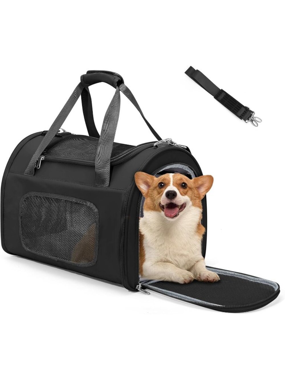 Cat & Dog Soft‑Sided Travel Carrier – Airline Approved, Collapsible, Up to 20lbs